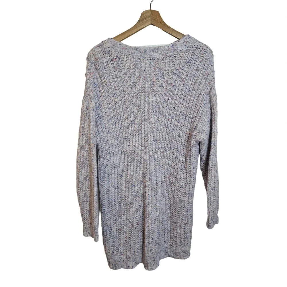 Torrid Womens 1 1X Multicolor Pullover Sweater V Neck Confetti Knit 3/4 Sleeve